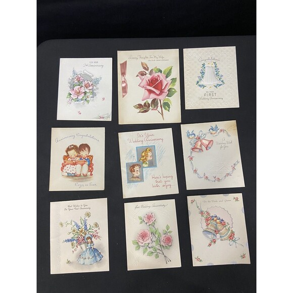 Midcentury Vintage 40s/50 Wedding 25 Cards Signed Paper Ephemera Scrapbook Annev - Picture 6 of 14